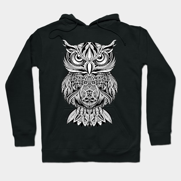 Owl with open wings and claws Hoodie by 9georgeDoodle